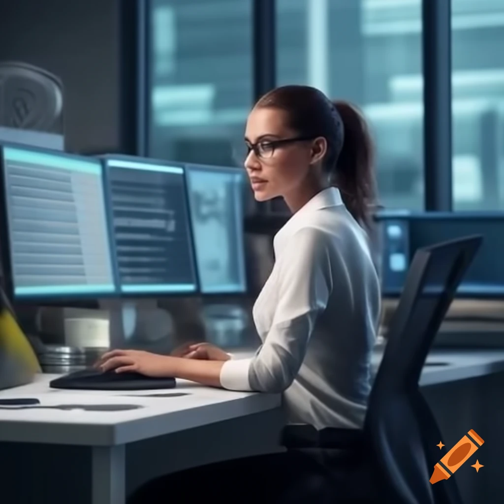 Modern female professional working in electrical field