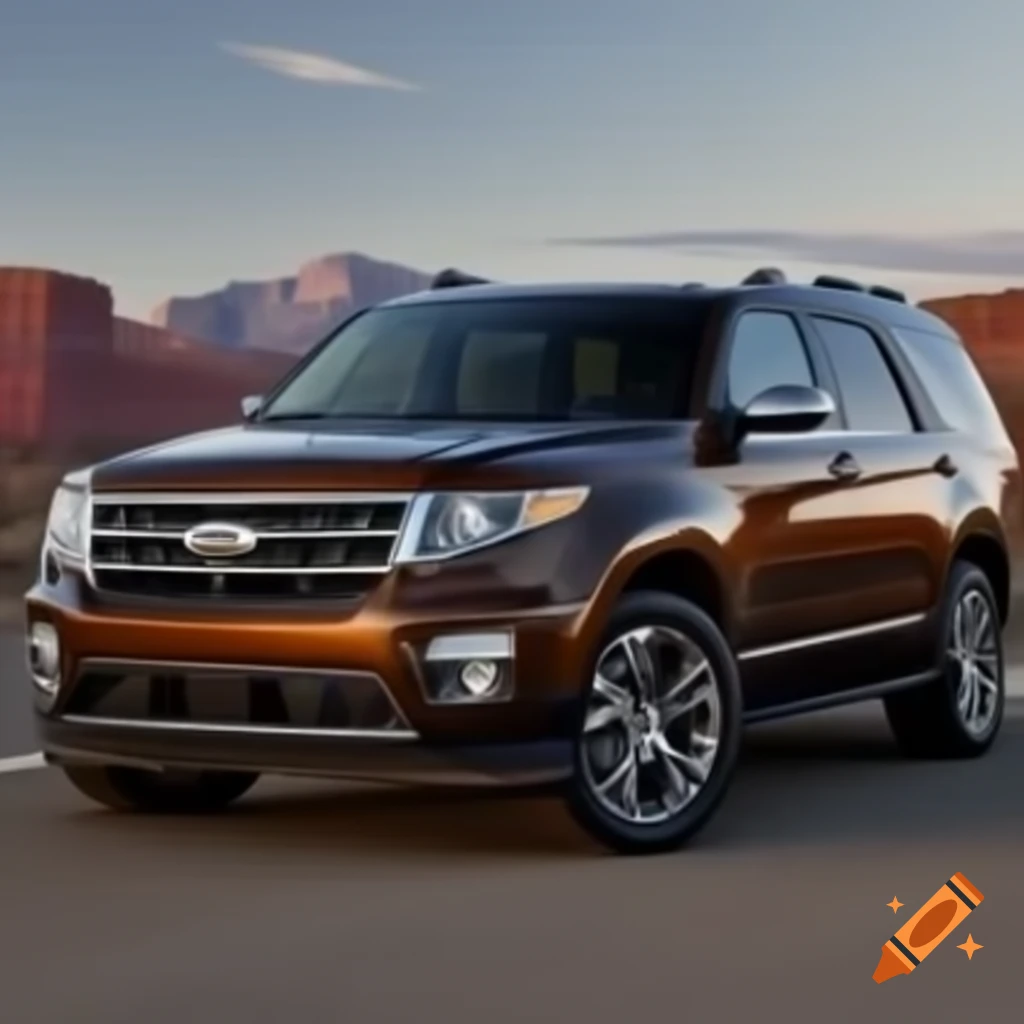 2017 American SUV in brown color
