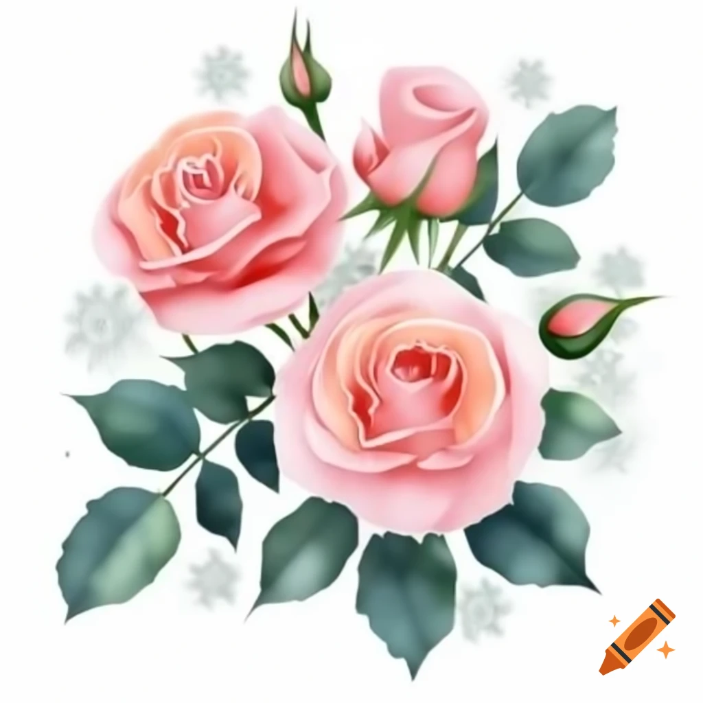 Roses blooming in the snow