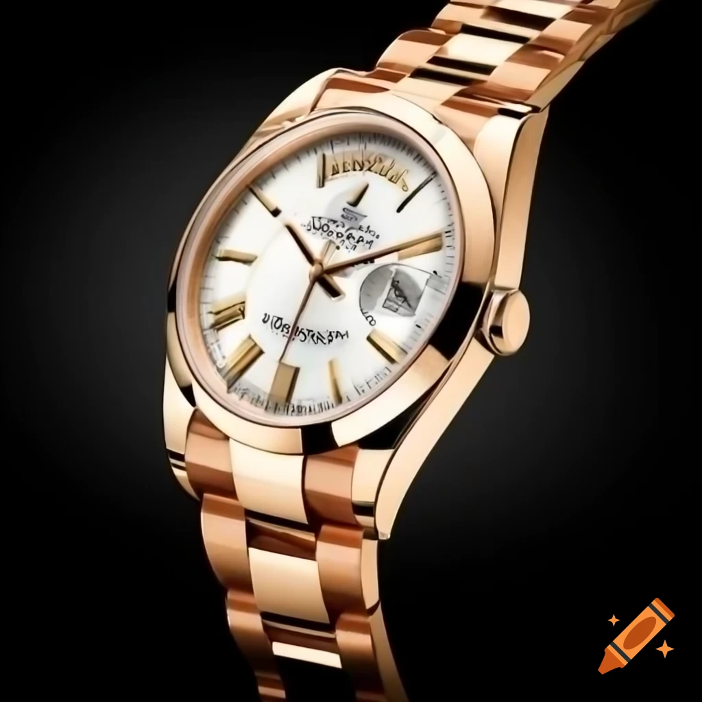 Luxury Rolex Day-Date 40 watch with yellow gold case and white dial