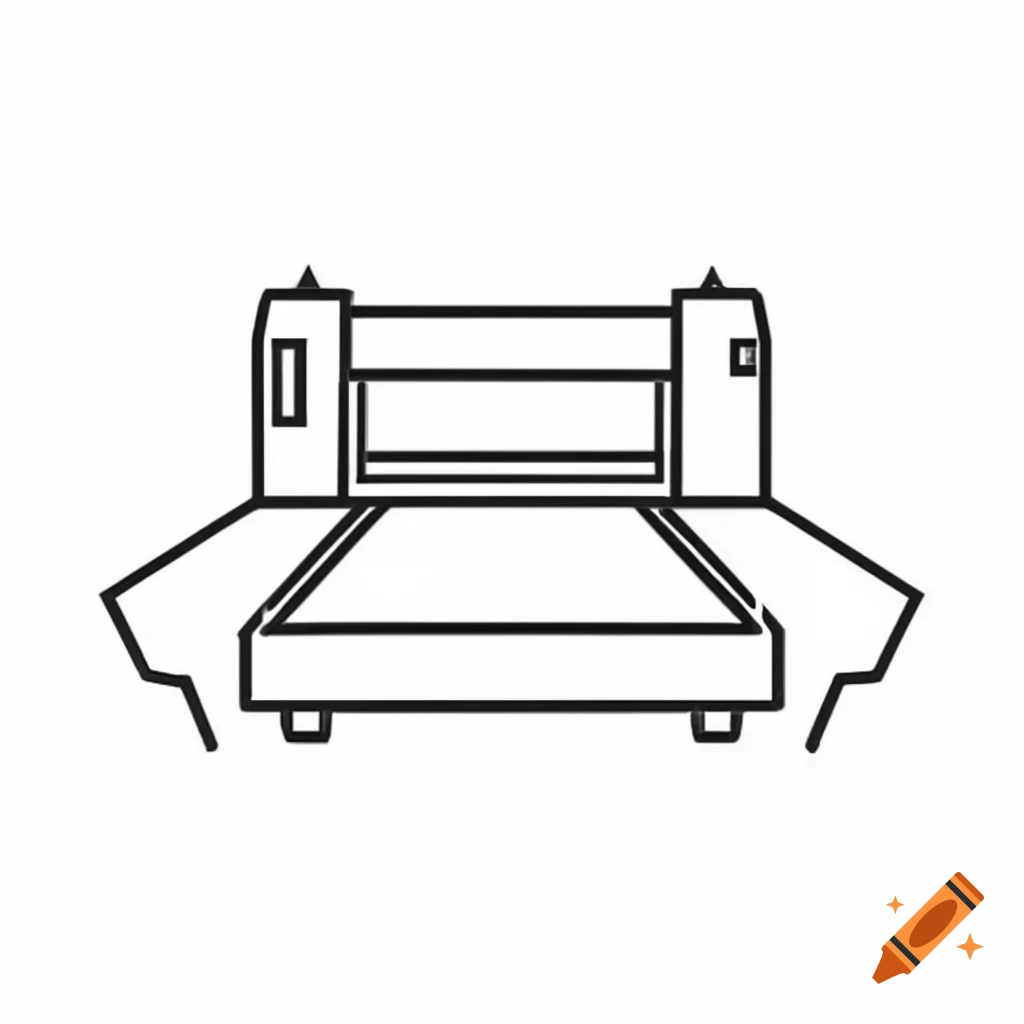 Sketch of a laser cutter machine