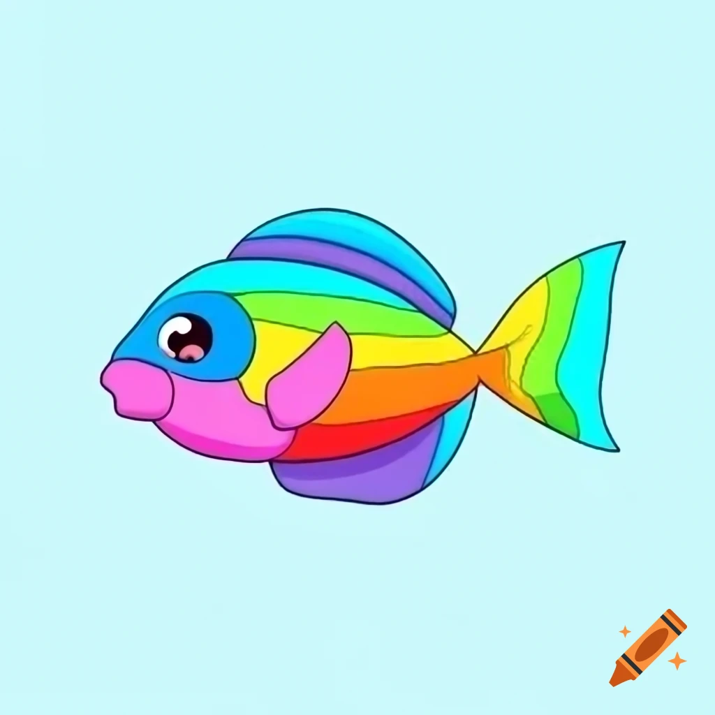 Vibrant rainbow fish in aquatic environment on Craiyon