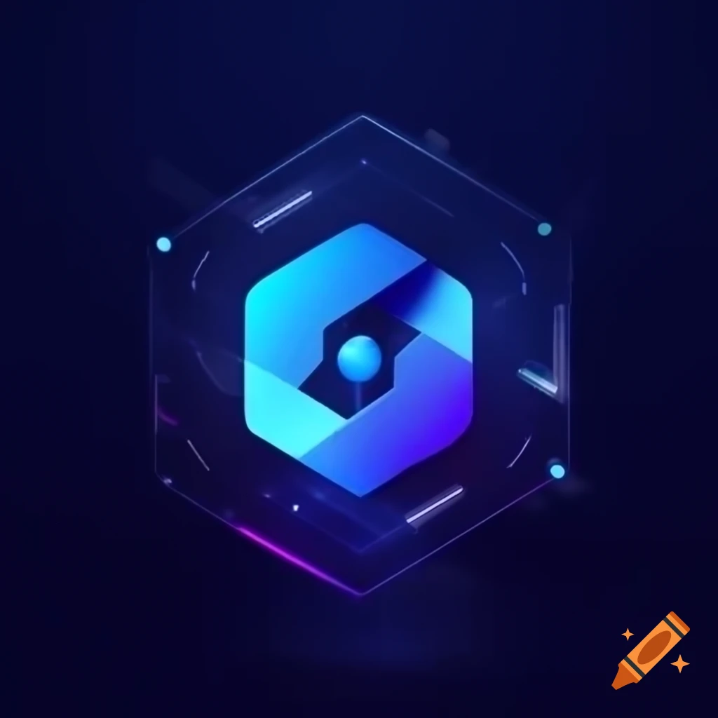 Logo design representing artificial intelligence in cryptocurrency