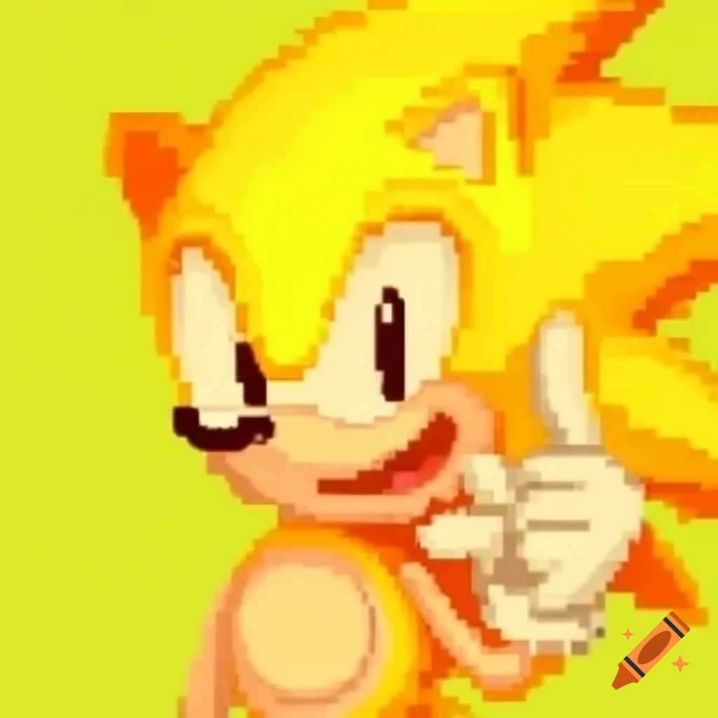 8 bit yellow character resembling a video game icon on craiyon