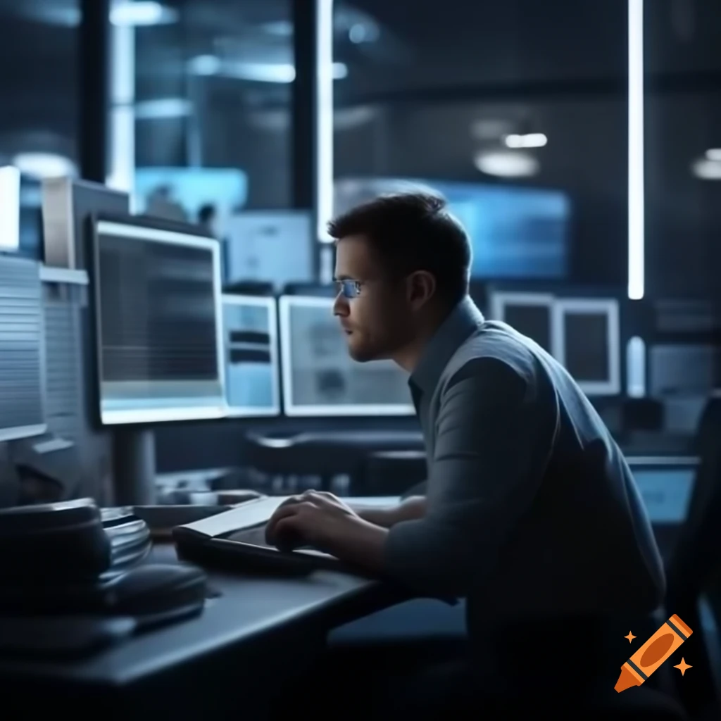 Computer engineer working on a project with technology