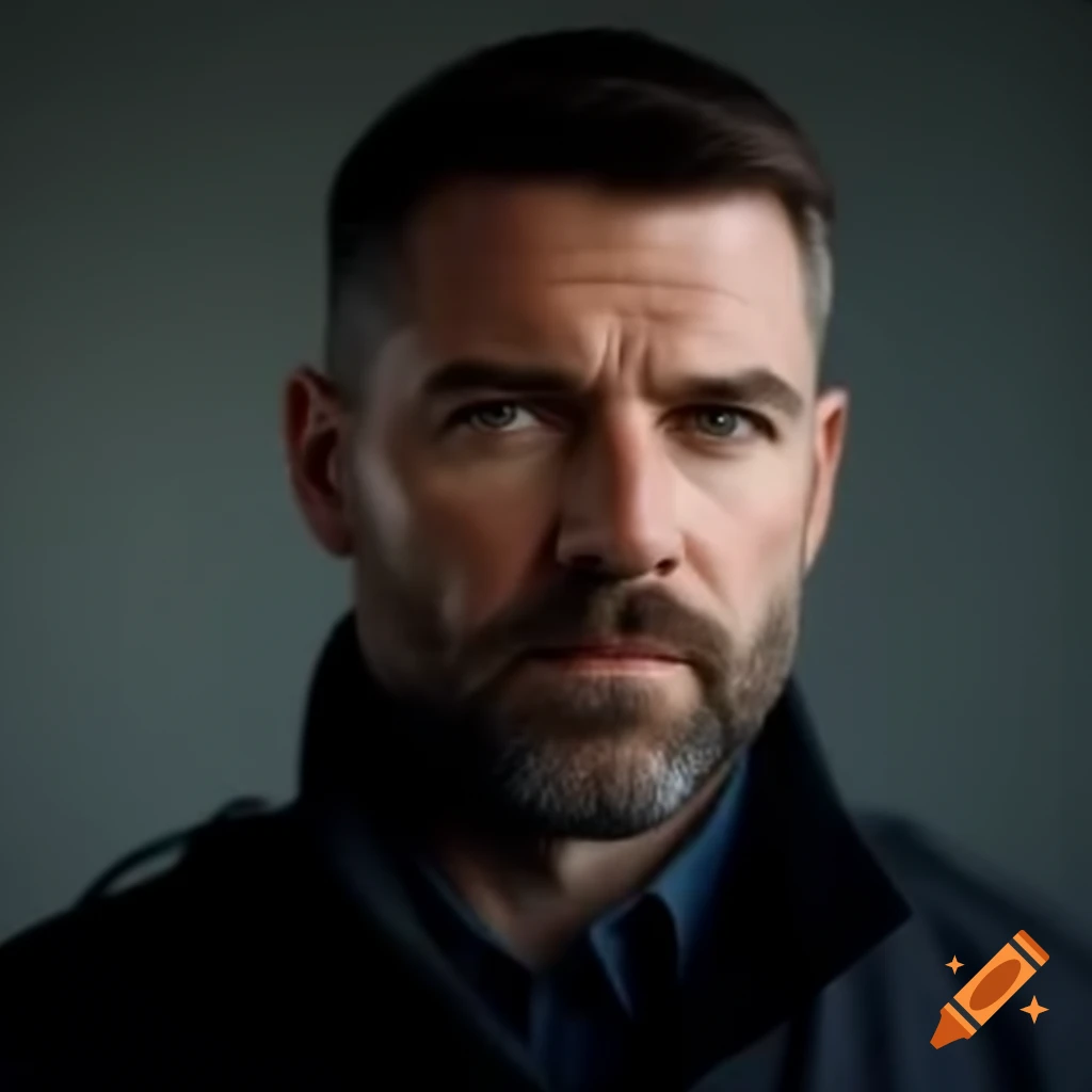 Male security employee wearing dark clothing