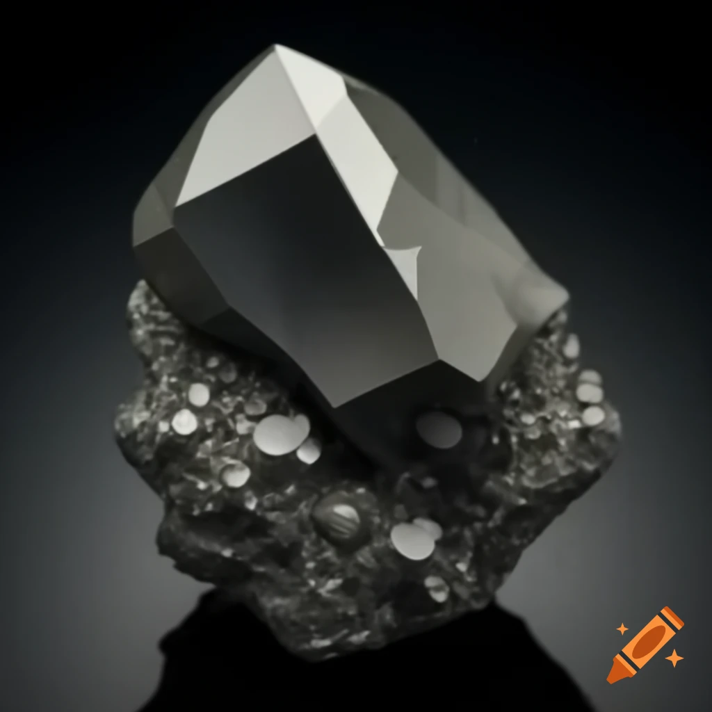 Hematite mineral with metallic luster