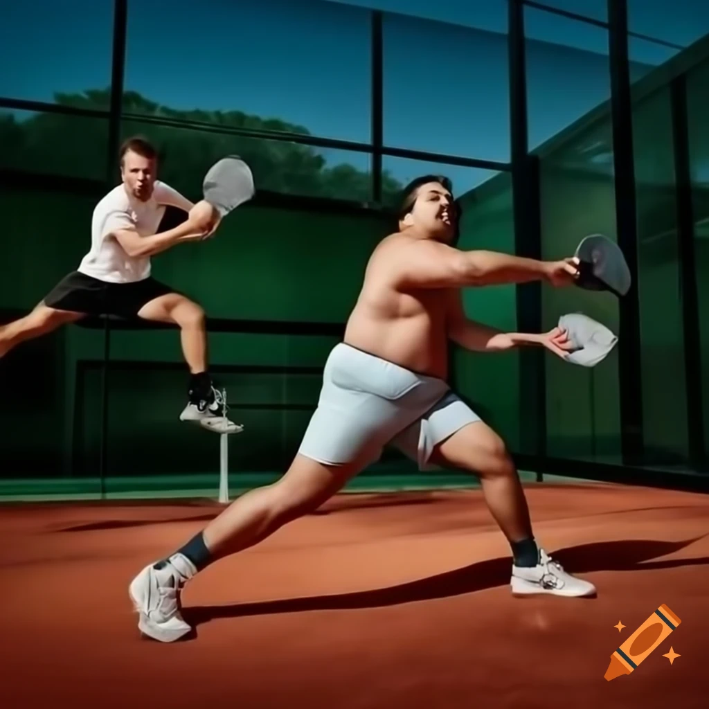 Group of men playing padel sport