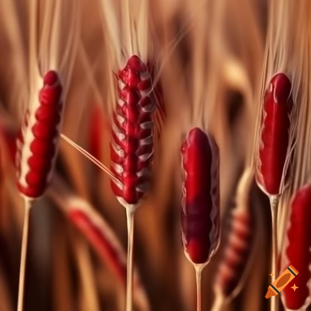 Red flax seed with a natural texture