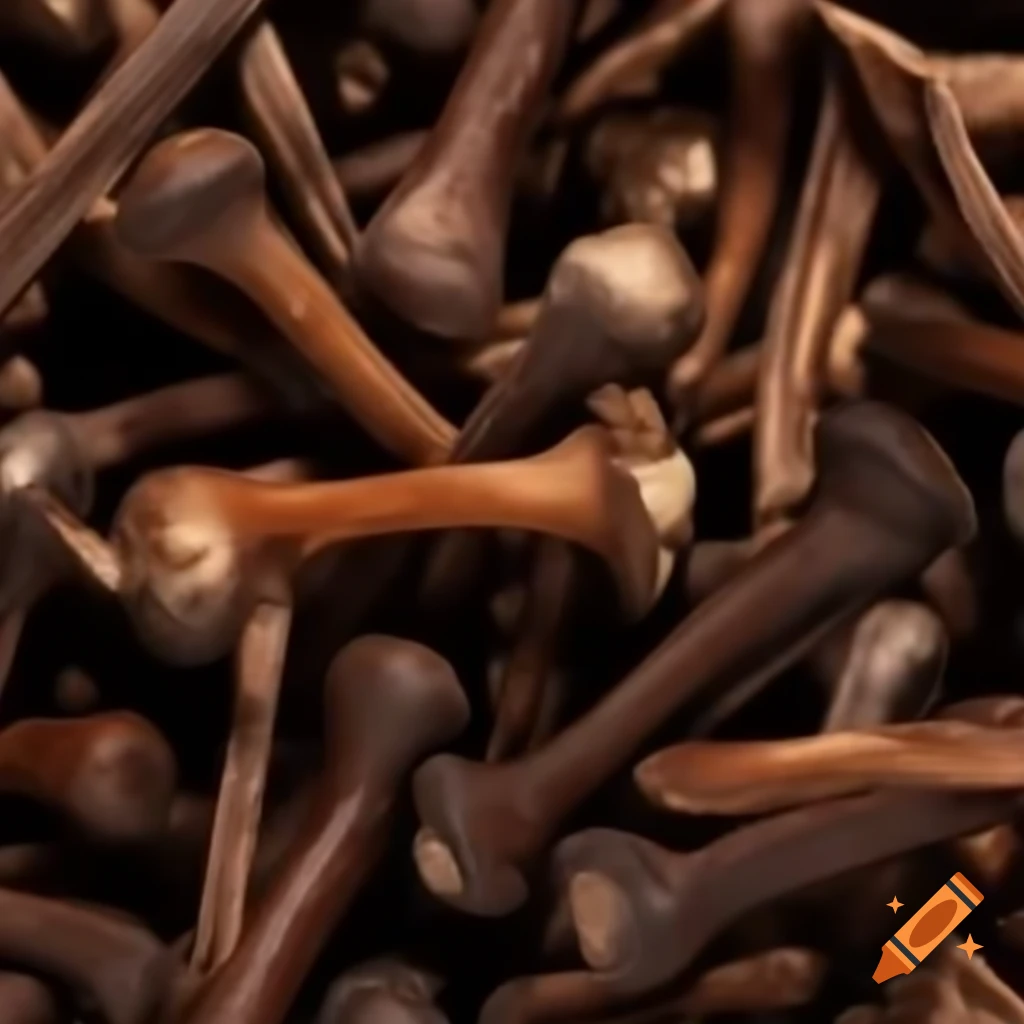 Cloves spices on a wooden surface