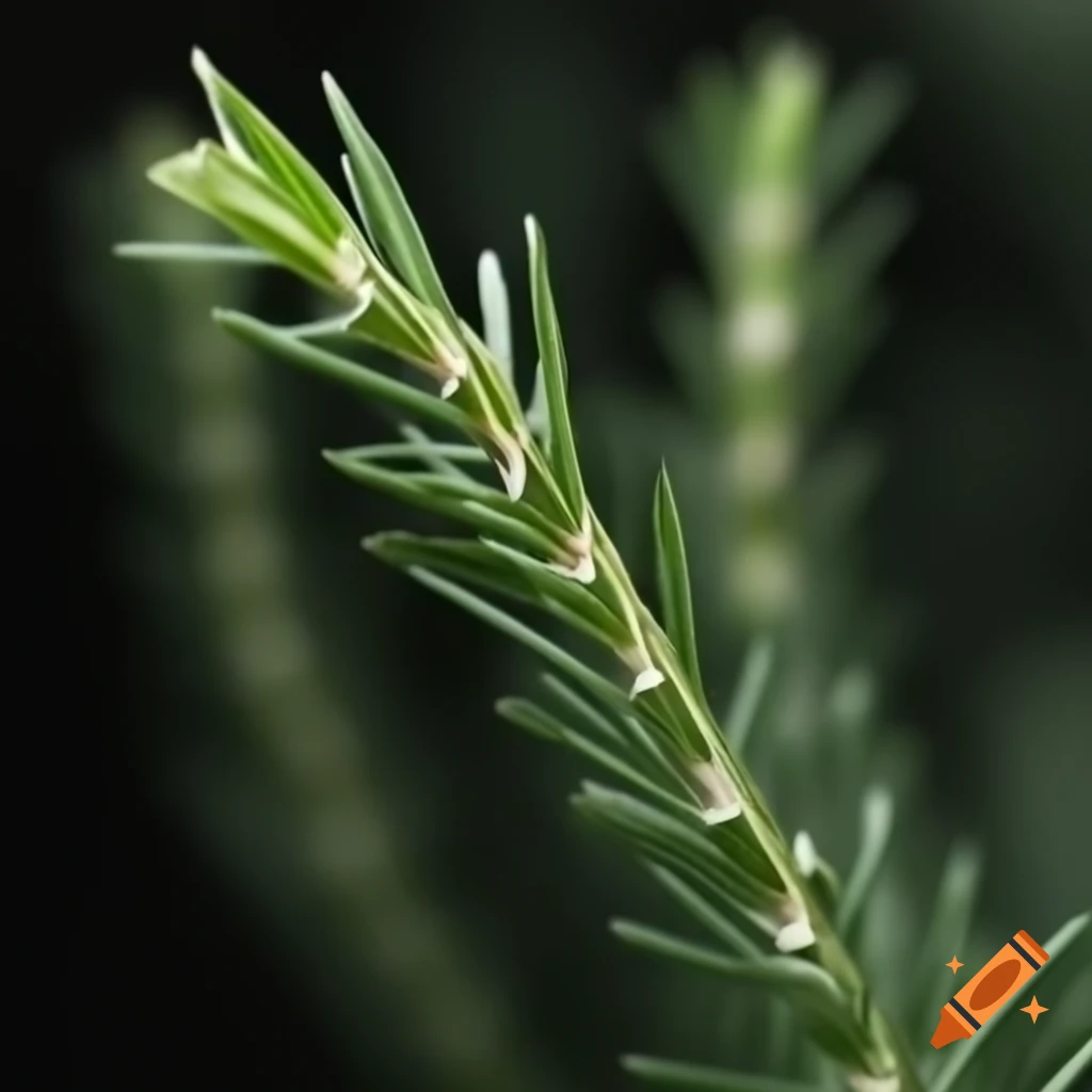 Fresh rosemary plant with green leaves
