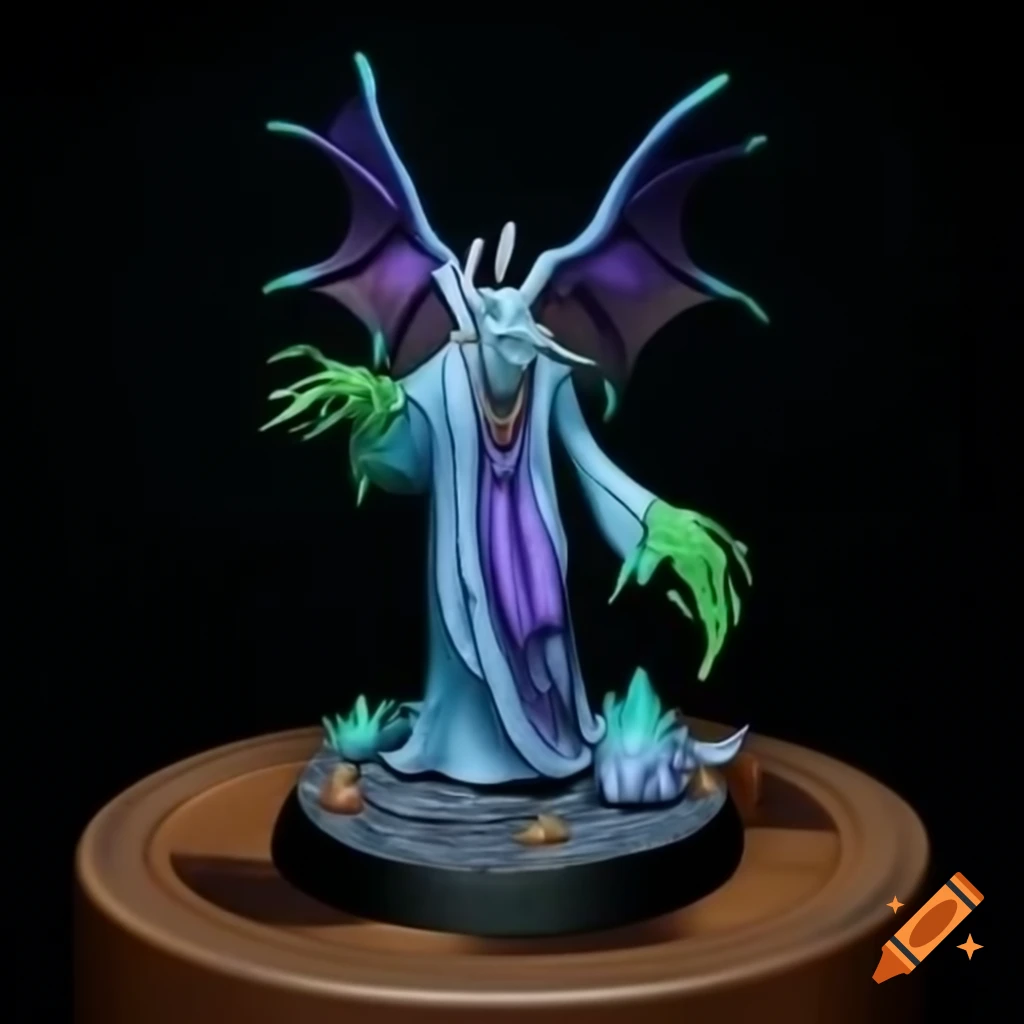 Miniature spectral vampire from Warhammer Soulblight Gravelords with glowing armor