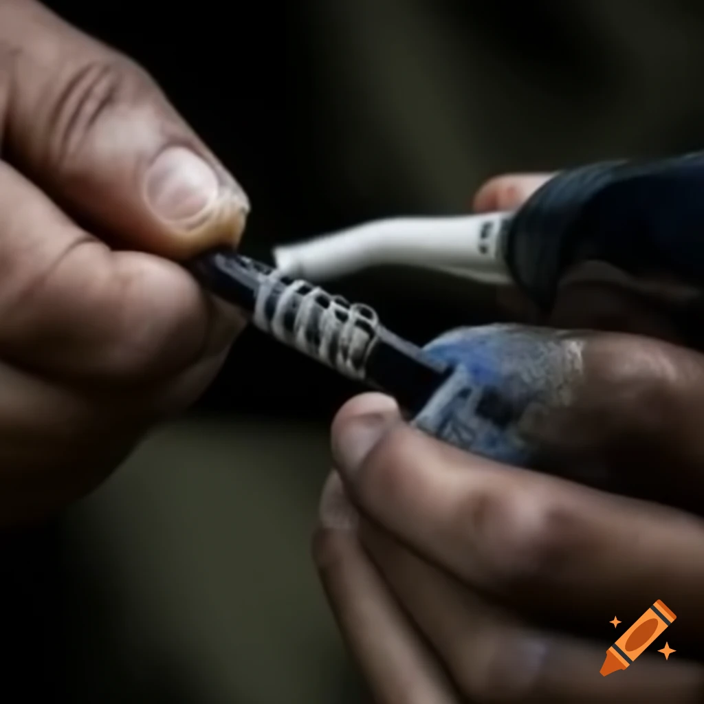 Person applying force to a torsion spring causing deformation