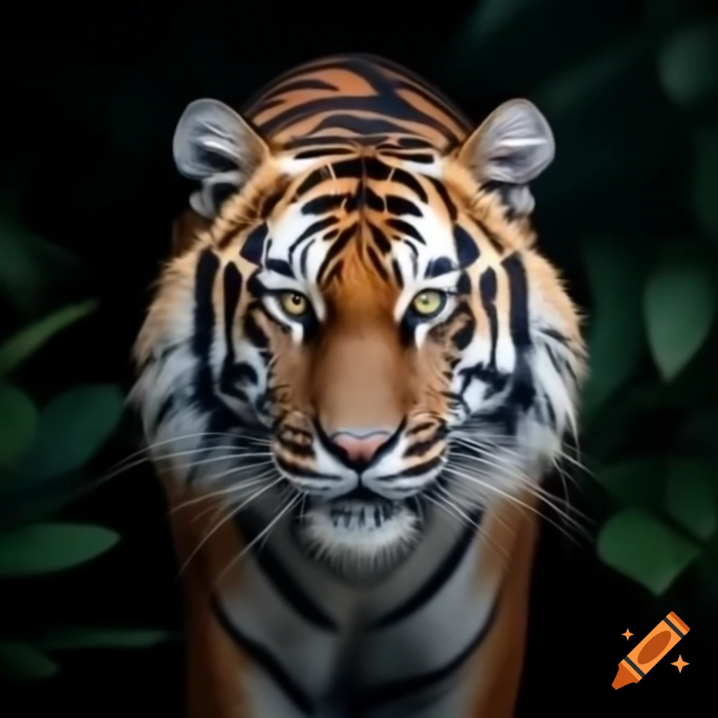 Artistic representation of a tiger