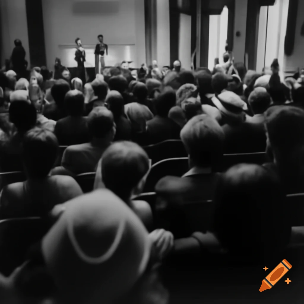 Audience listening to a speaker at an event