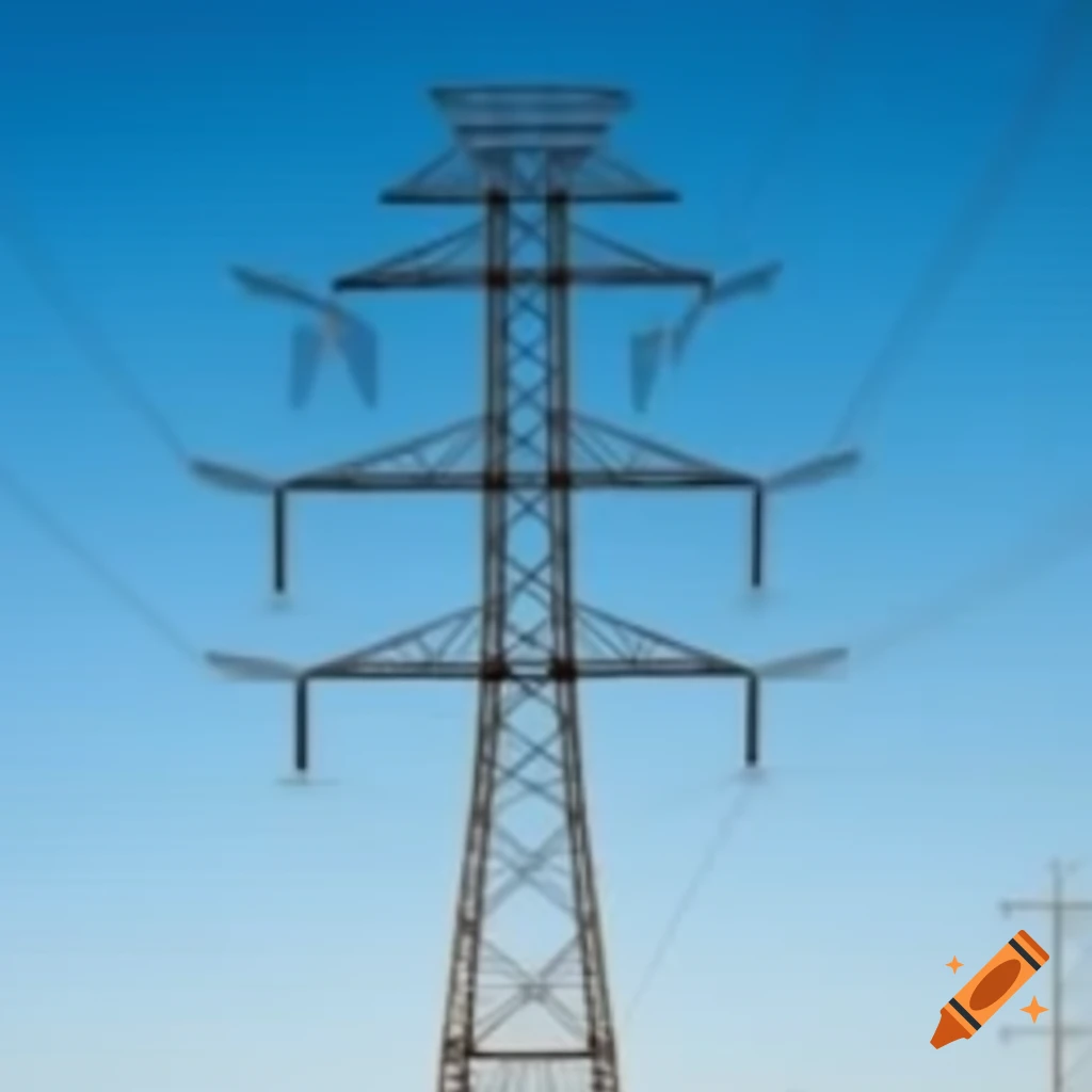 Transmission tower equipped with optical ground wire (OPGW)