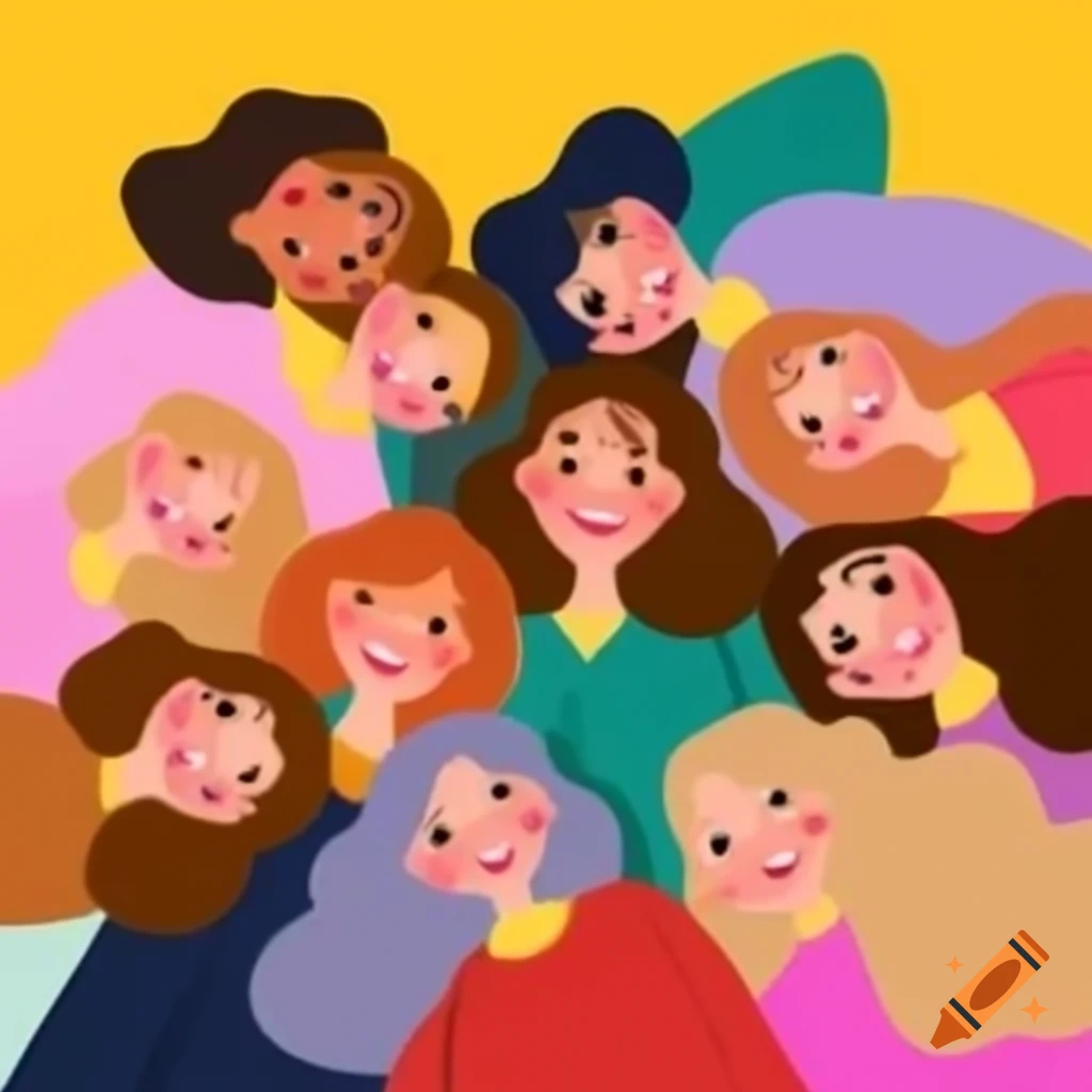 Group of happy women enjoying their time together