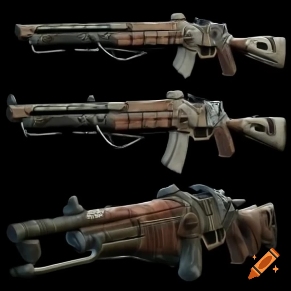 Post Apocalyptic Rifle Scope Post-apocalyptic ballistic rifle design inspired by Fallout universe on ...