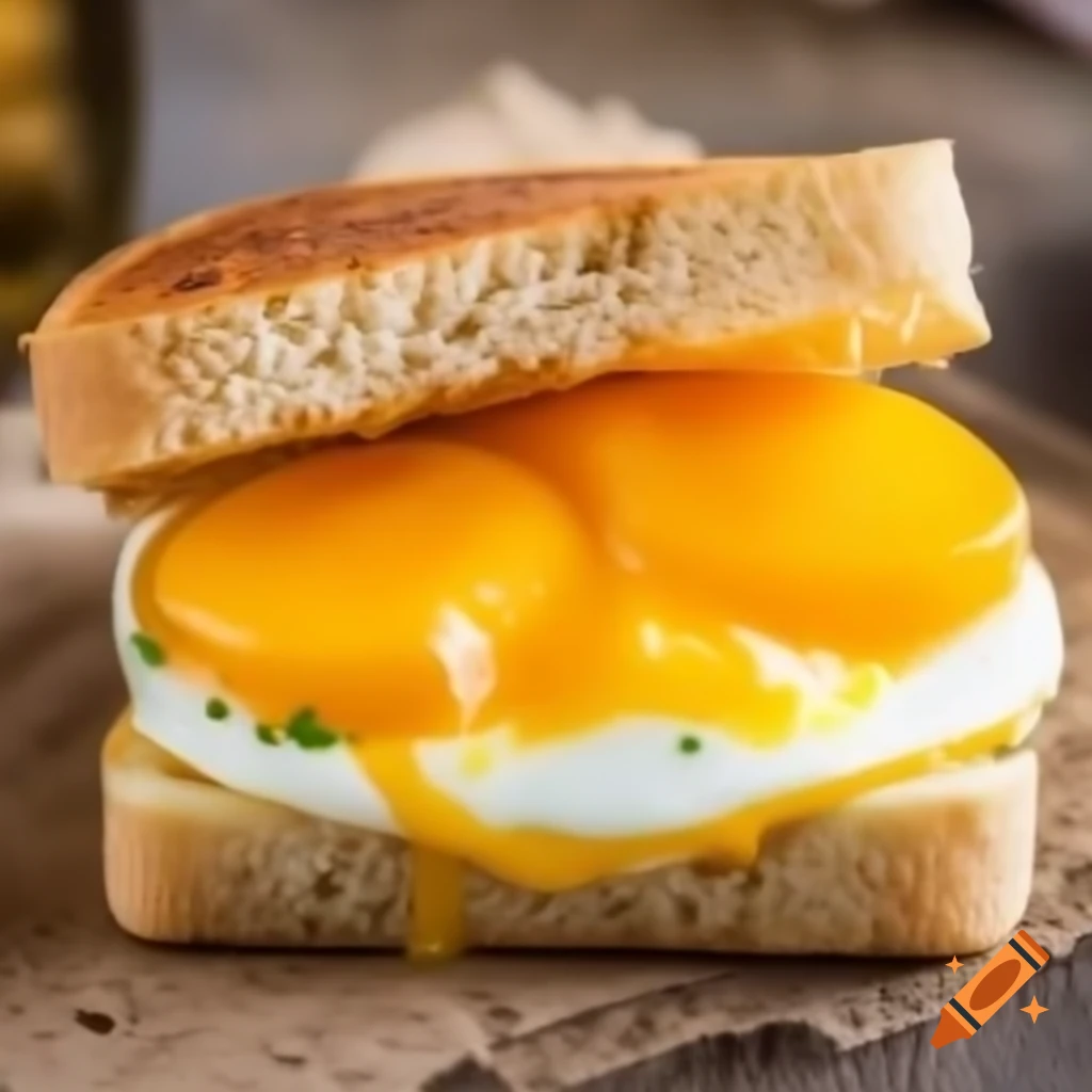 Egg sandwich on a plate