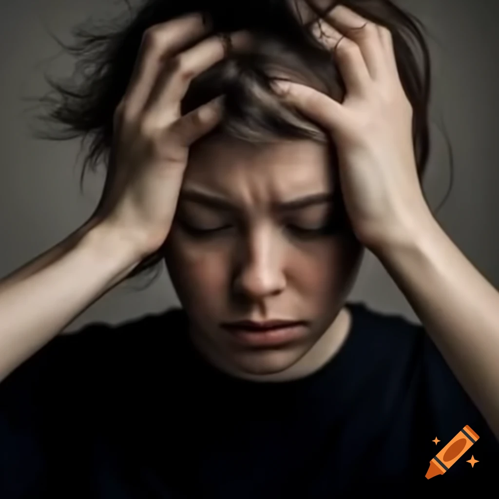 Person expressing shock with hands on head