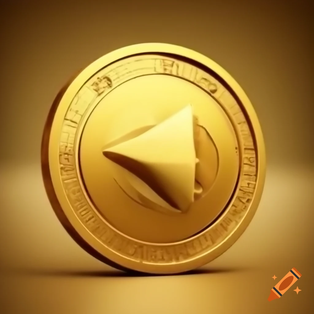 Airdrop token design inspired by ancient gold coin from Darius era on  Craiyon