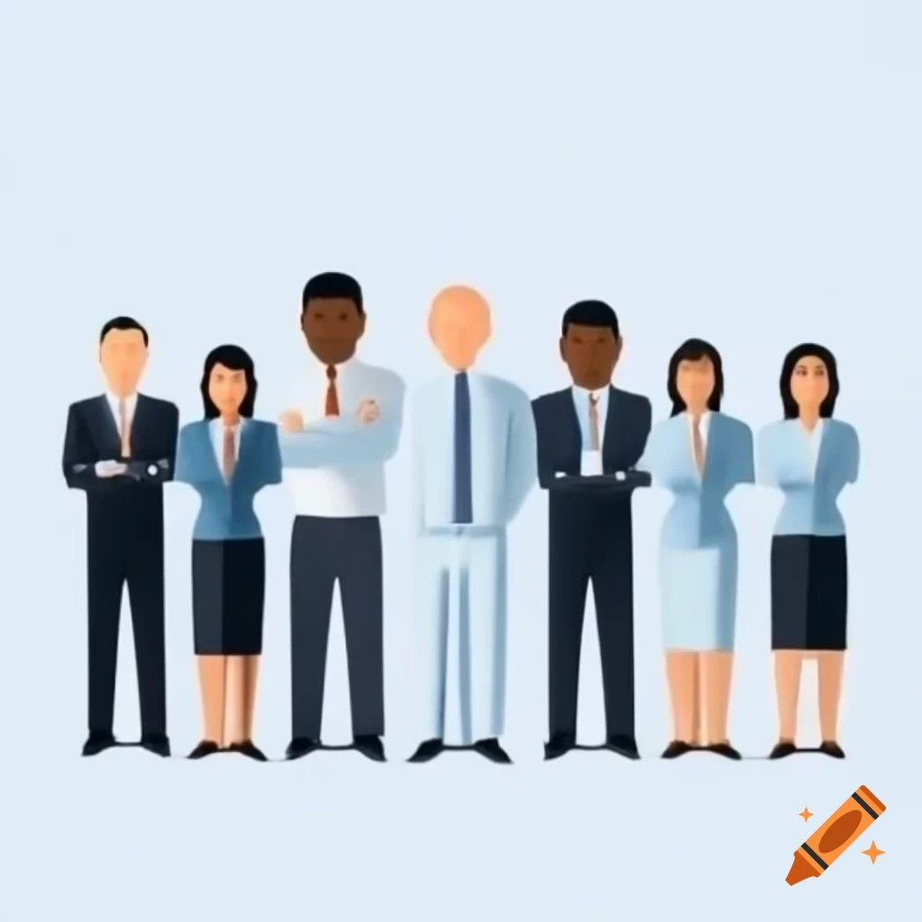 Team of corporate professionals standing together