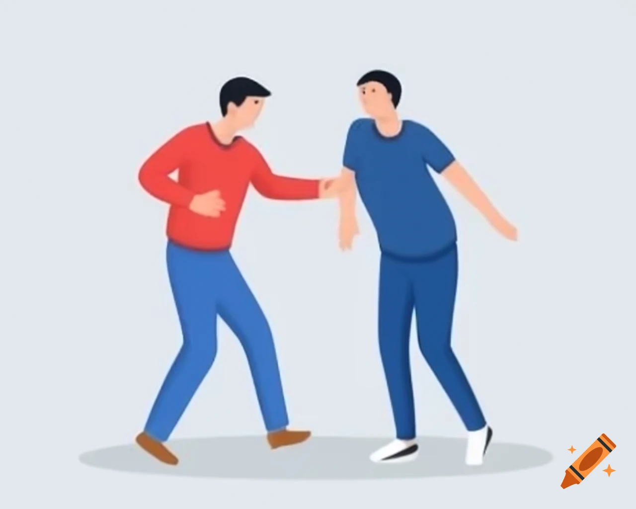 Two people engaged in a heated argument