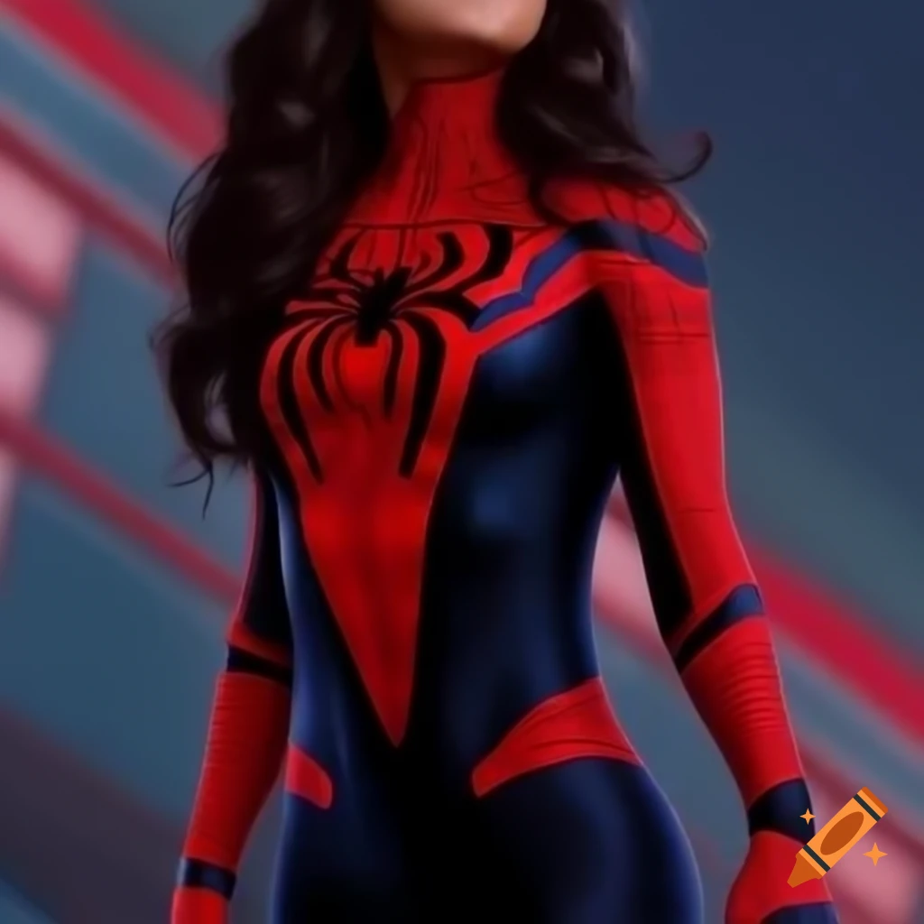 Jenna Ortega inspired design featuring Miles Morales as Spider-Man