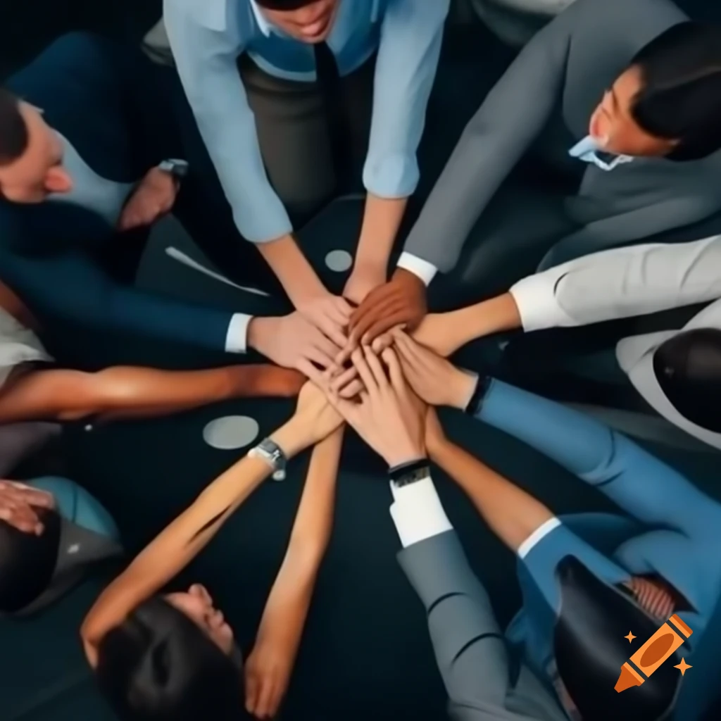Motivational poster on men's financial success and teamwork