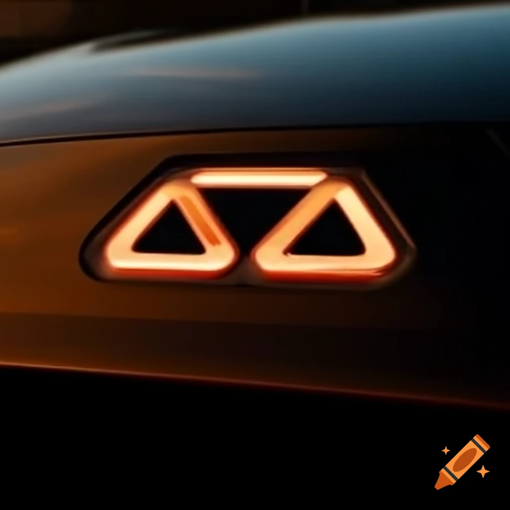Triangle logo of a car brand
