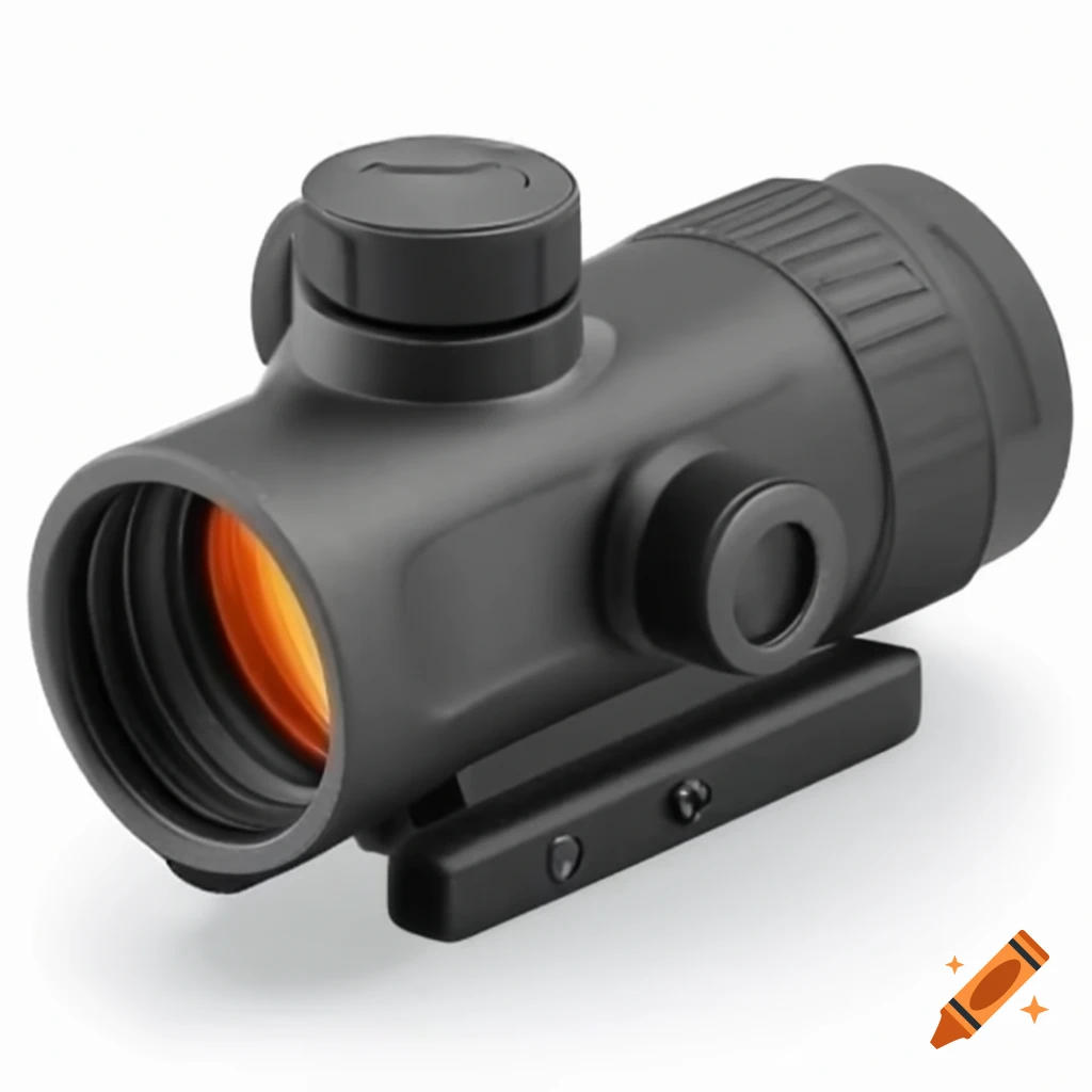 Fire smooth bore nozzle with telescopic sight mounted longitudinally