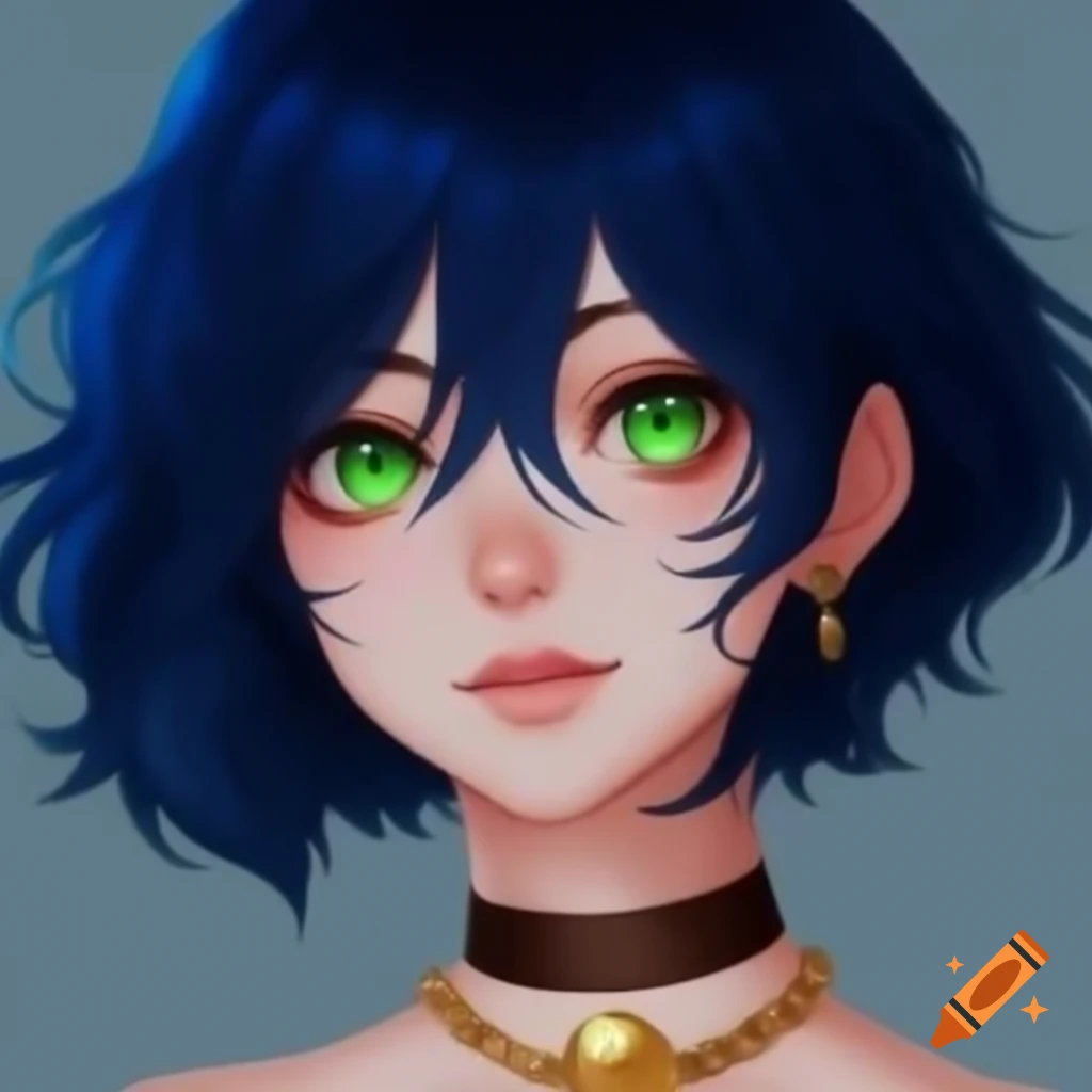Female character in Magi: Labyrinth of Magic style with dark blue hair ...