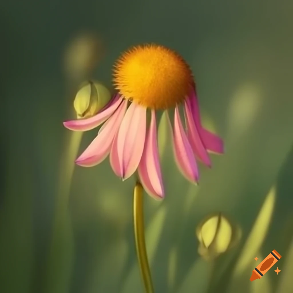 Morning scene featuring blooming flowers