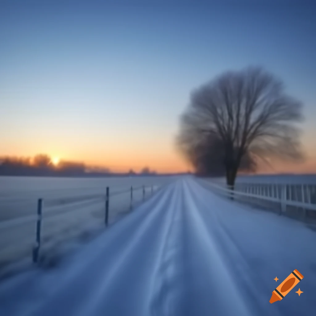 Countryside landscape during winter season