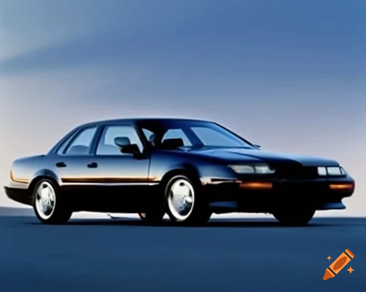1990s angular design sedan car