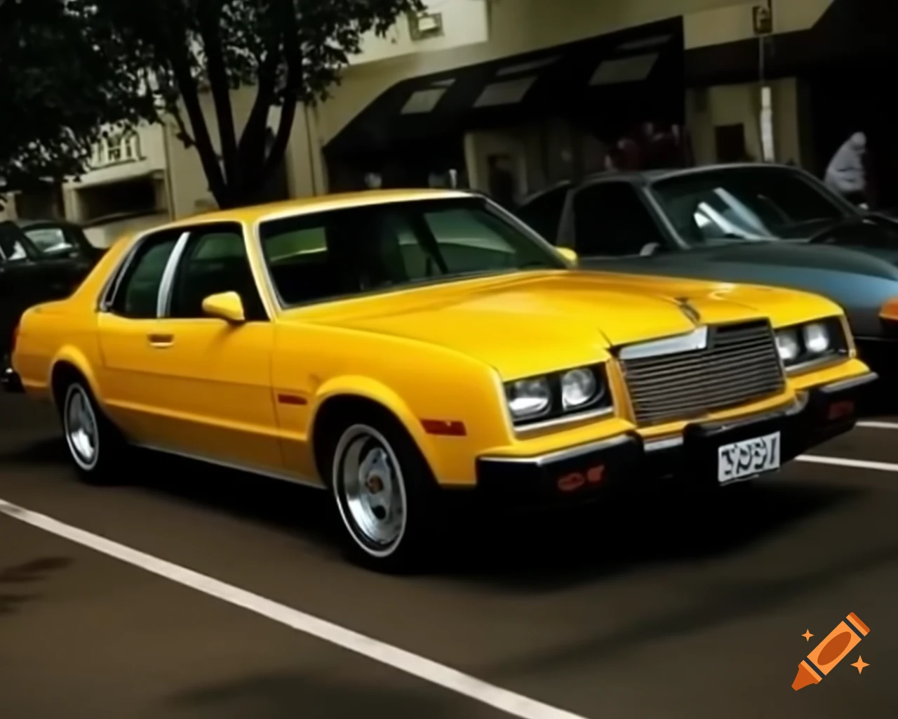 1984 yellow US car sedan