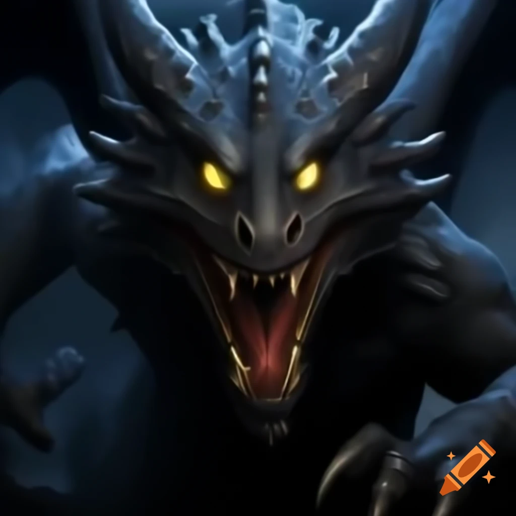 Dark, terrifying dragon resembling toothless from how to train your ...