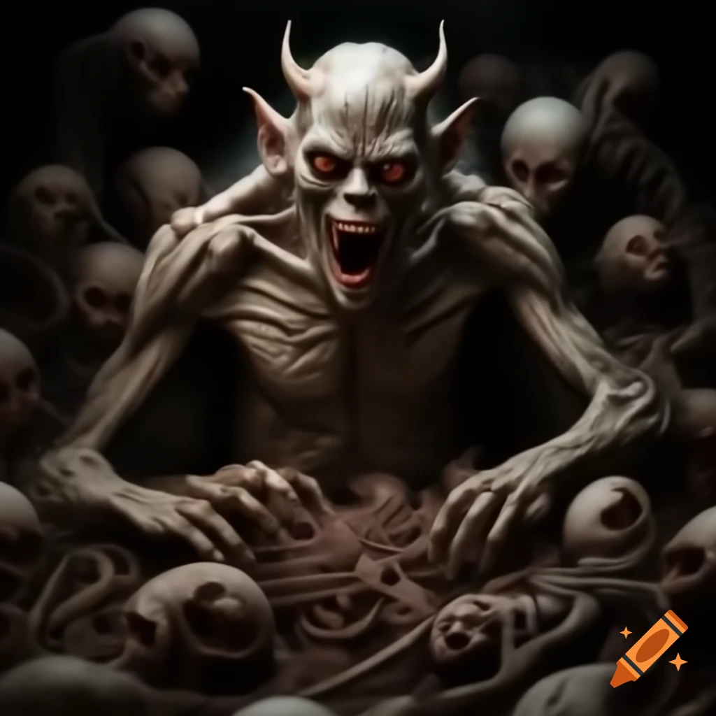 Demon Real Form Demon undergoing metamorphosis, showcasing majestic features in ...