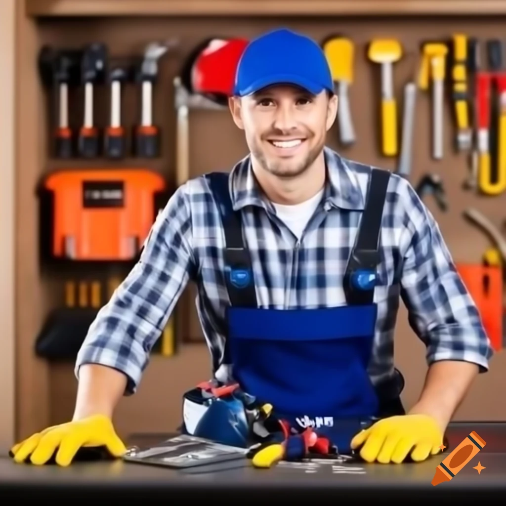 Professional plumber in action