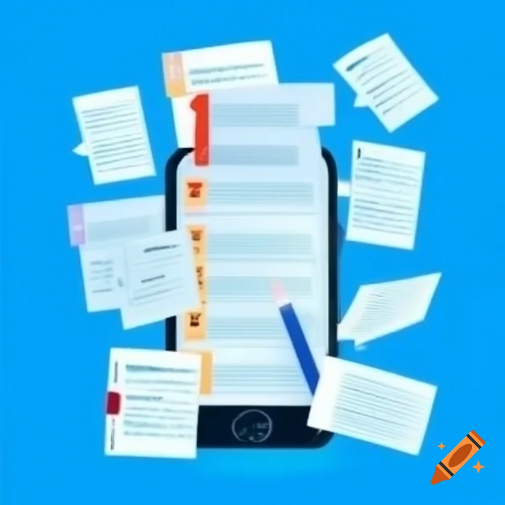 Downloading files on iPhone with blue background