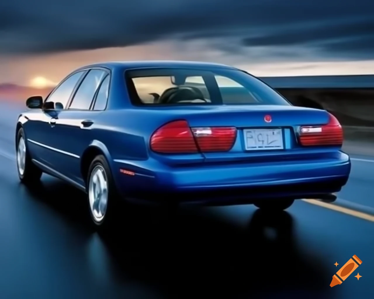 2001 blue US car sedan