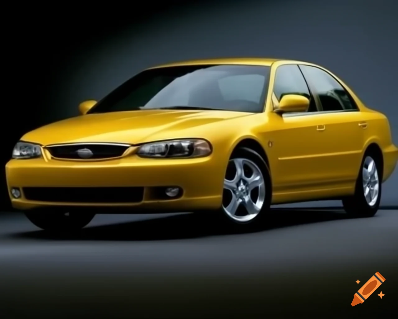 2003 yellow US car sedan