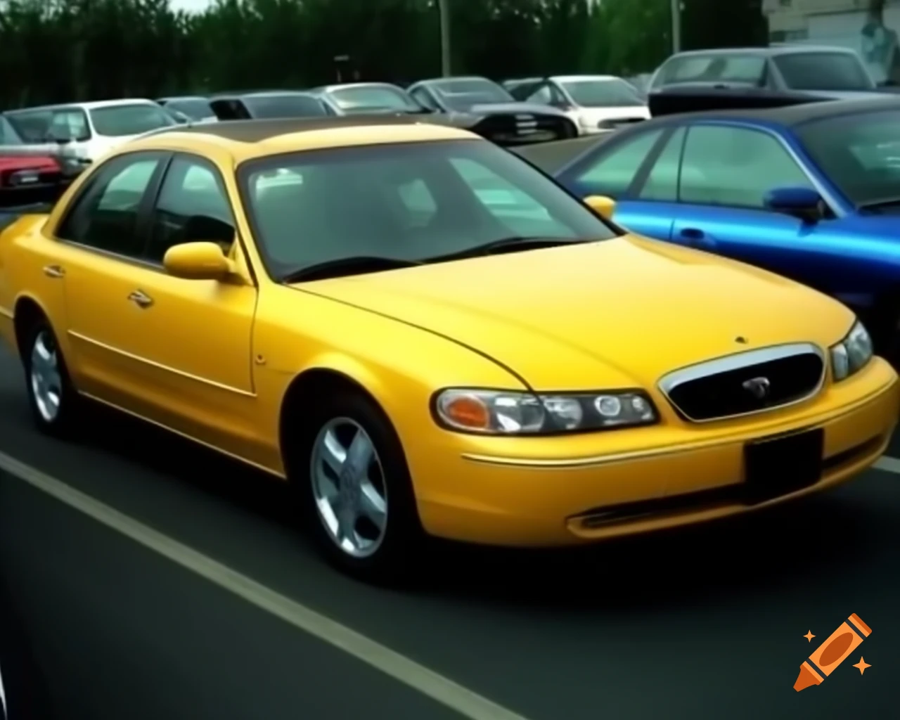2003 yellow US car sedan