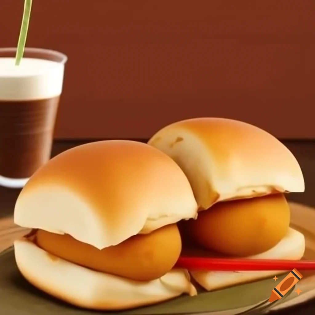 Maharashtrian street food platter featuring Vada pav, Poha, Upma, and Chai
