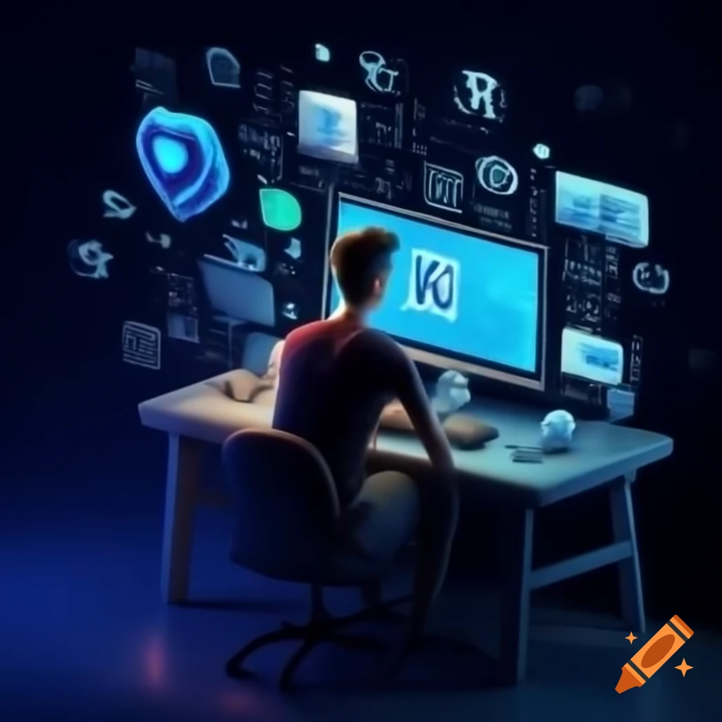 Man using Linux computer to search for romance scammers with OSINT tools