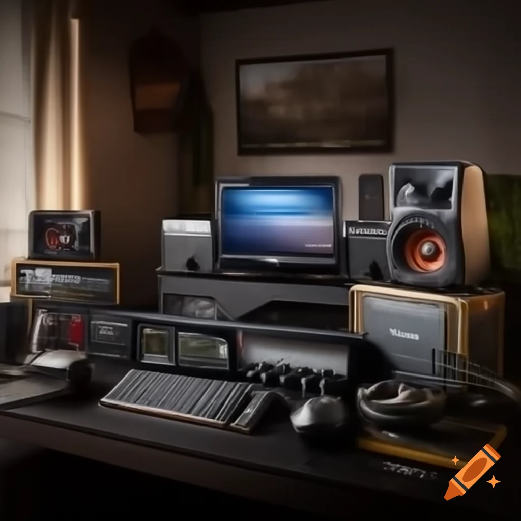 Ham radio service room with Yaesu FT 450D equipment