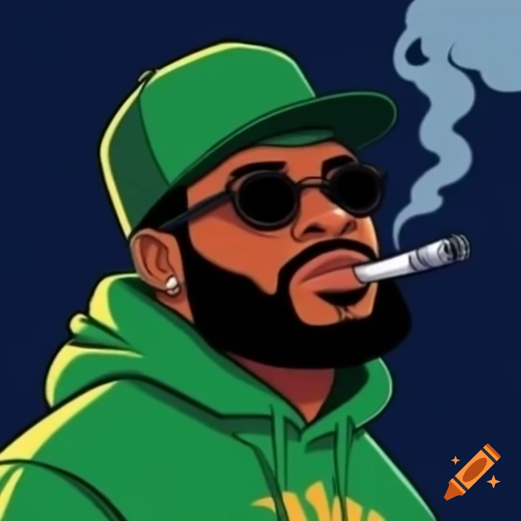 Hip hop cartoon character in urban setting on Craiyon, image size:1024x1024