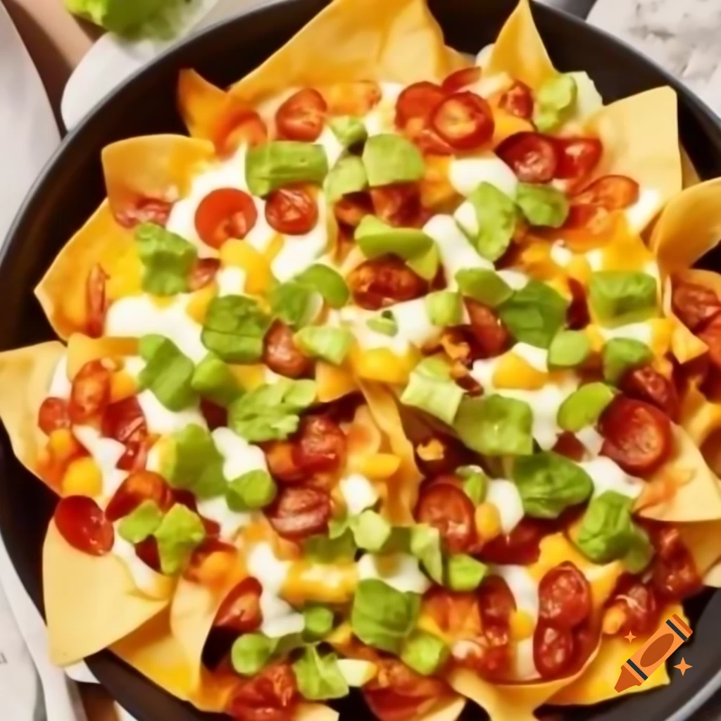 Delicious cheese nachos served on a plate