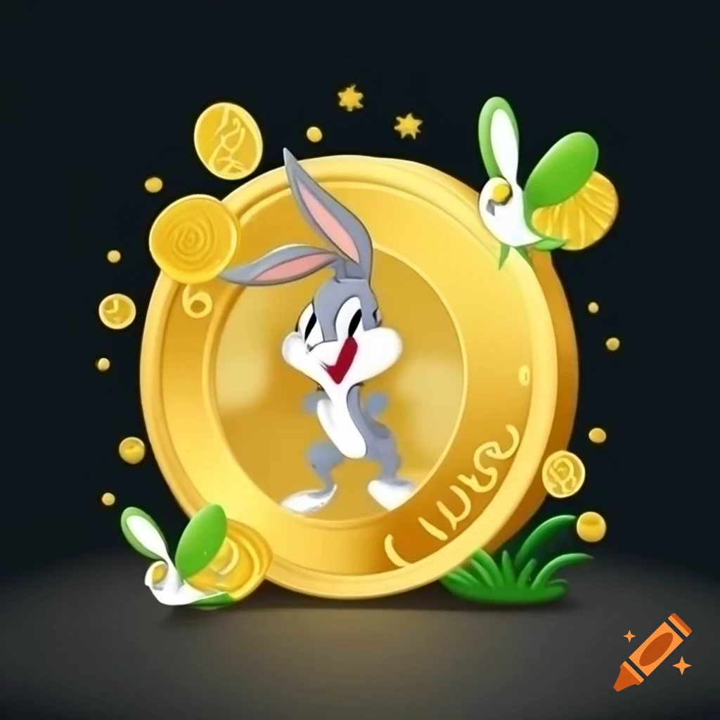 Gold coin featuring Bugs Bunny design on Craiyon
