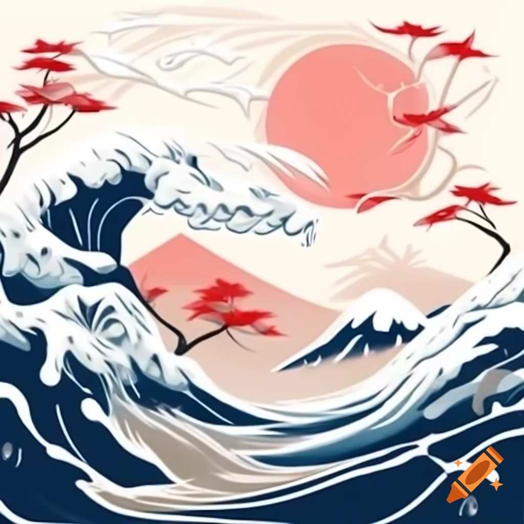 Sumi-e painting inspired by Haiku poetry, Japanese art style